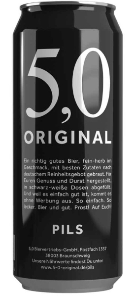 5,0 Original Pils 5 % 500 ml 5,0 Original Pils 5 % 500 ml